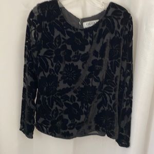 Chetta B black velvet top